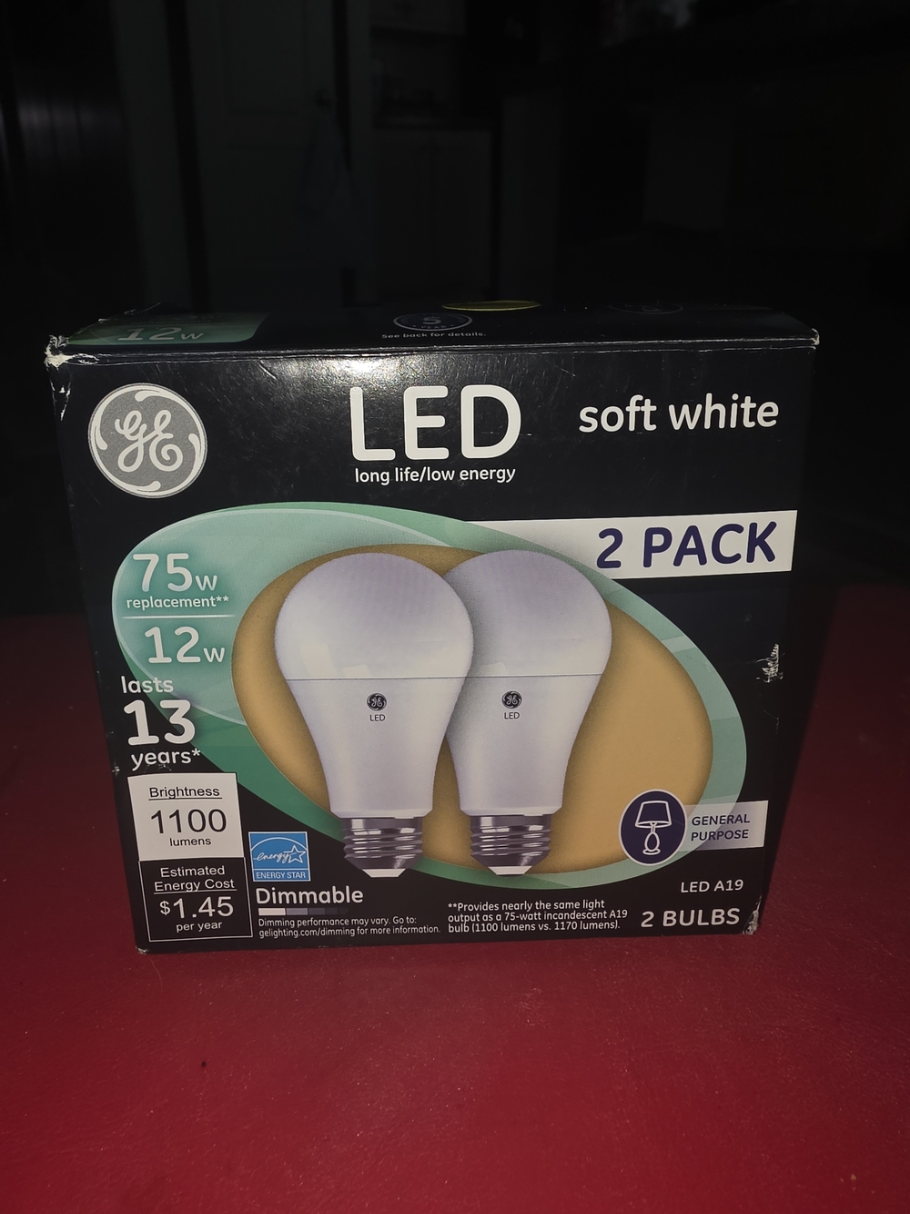 LED Soft White A19 2-Pack Bulbs - Soft White